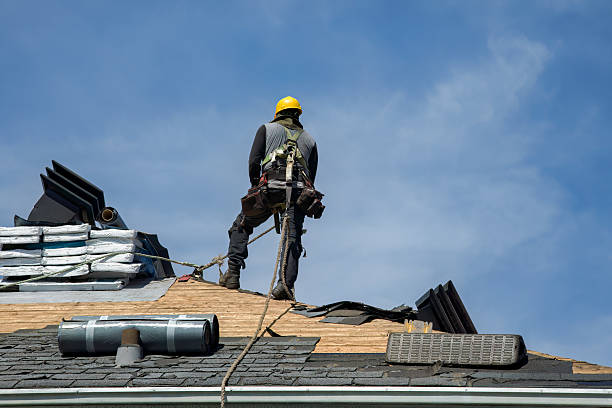 Professional Gutter Installation technician working in Saint Marys City, MD